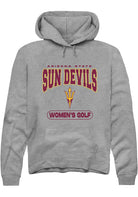 Arizona State Sun Devils Mens Grey Womens Golf Long Sleeve Hoodie