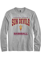 Arizona State Sun Devils Grey Baseball Long Sleeve T-Shirt