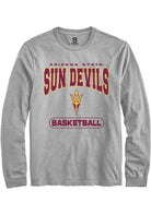 Arizona State Sun Devils Grey Basketball Long Sleeve T-Shirt