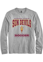 Arizona State Sun Devils Grey Soccer Long Sleeve T-Shirt