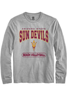 Arizona State Sun Devils Grey Beach Volleyball Long Sleeve T-Shirt