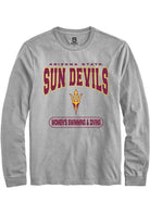 Arizona State Sun Devils Grey Womens Swimming and Diving Long Sleeve T-Shirt