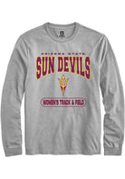 Arizona State Sun Devils Grey Womens Track and Field Long Sleeve T-Shirt
