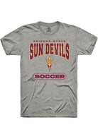 Arizona State Sun Devils Grey Soccer Short Sleeve T-Shirt