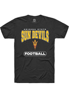 Arizona State Sun Devils Black Football Short Sleeve T-Shirt