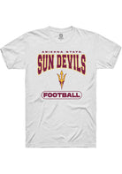 Arizona State Sun Devils White Football Short Sleeve T-Shirt