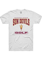 Arizona State Sun Devils White Golf Short Sleeve T-Shirt