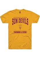 Arizona State Sun Devils Gold Swimming and Diving Short Sleeve T-Shirt