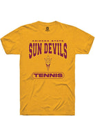 Arizona State Sun Devils Gold Tennis Short Sleeve T-Shirt