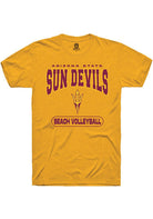 Arizona State Sun Devils Gold Beach Volleyball Short Sleeve T-Shirt