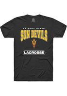 Arizona State Sun Devils Black Lacrosse Short Sleeve T-Shirt
