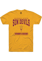 Arizona State Sun Devils Gold Womens Soccer Short Sleeve T-Shirt