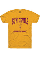 Arizona State Sun Devils Gold Womens Tennis Short Sleeve T-Shirt