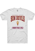 Arizona State Sun Devils White Womens Track and Field Short Sleeve T-Shirt