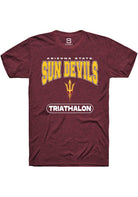 Arizona State Sun Devils Maroon Triathalon Short Sleeve T-Shirt