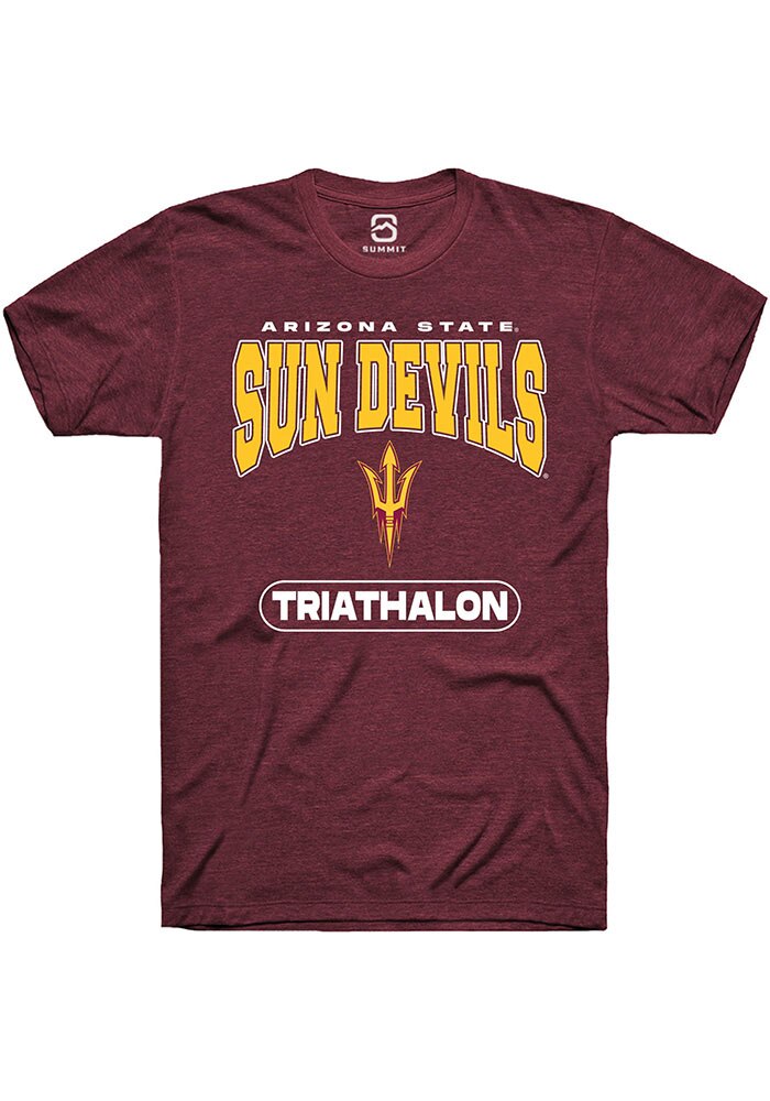 Arizona State Sun Devils Maroon Triathalon Short Sleeve T-Shirt