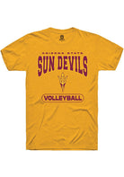 Arizona State Sun Devils Gold Volleyball Short Sleeve T-Shirt
