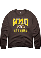 Western Michigan Broncos Mens Brown Grandma Long Sleeve Crew Sweatshirt