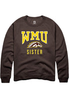 Western Michigan Broncos Mens Brown Sister Long Sleeve Crew Sweatshirt