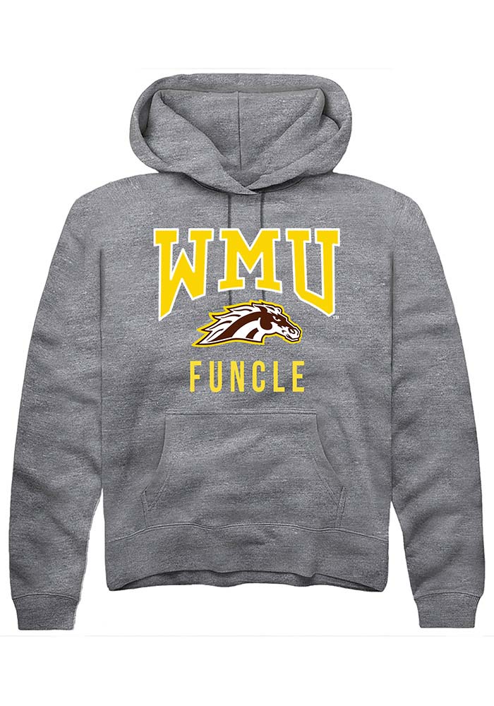 Western Michigan Broncos Mens Grey Funcle Long Sleeve Hoodie