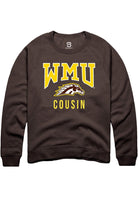 Western Michigan Broncos Mens Brown Cousin Long Sleeve Crew Sweatshirt