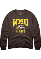 Western Michigan Broncos Mens Brown Fiancé Long Sleeve Crew Sweatshirt