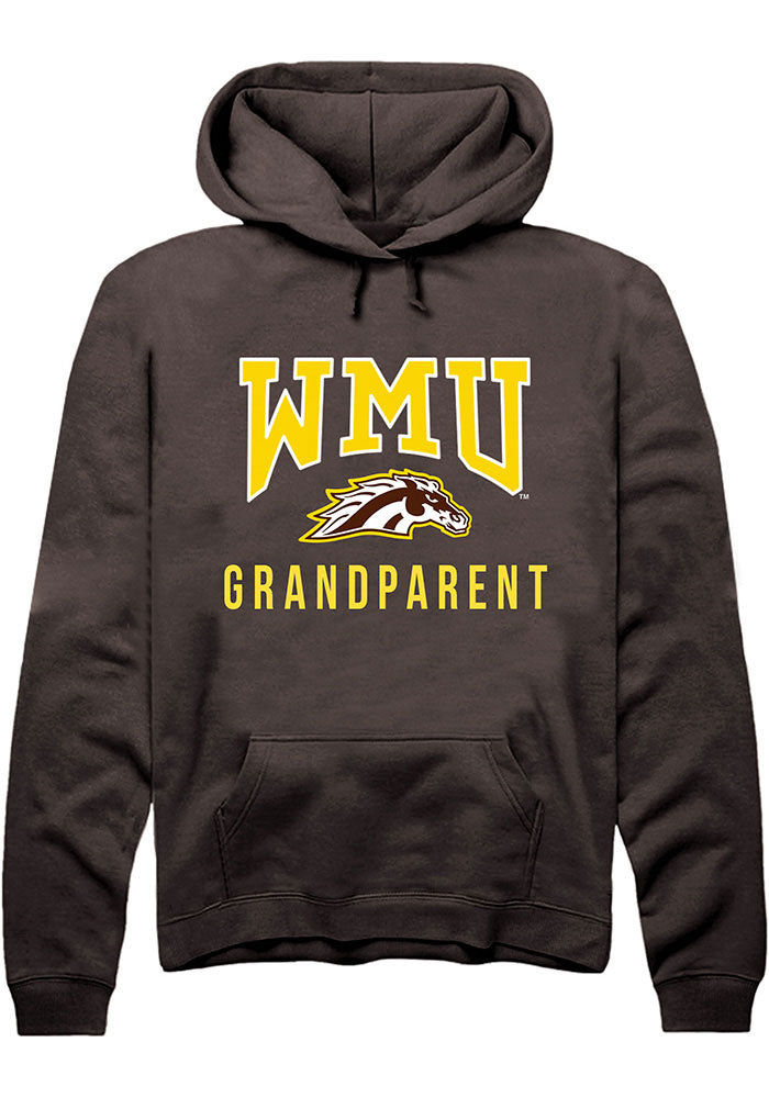 Western Michigan Broncos Mens Brown Grandparent Long Sleeve Hoodie