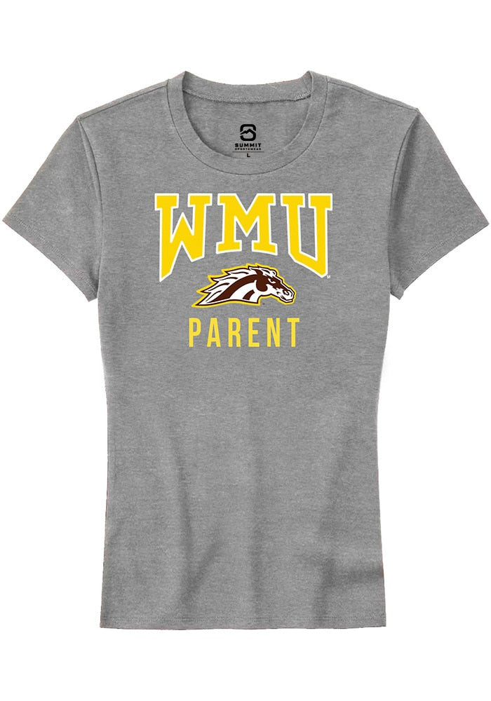 Western Michigan Broncos Womens Grey Parent Short Sleeve T-Shirt