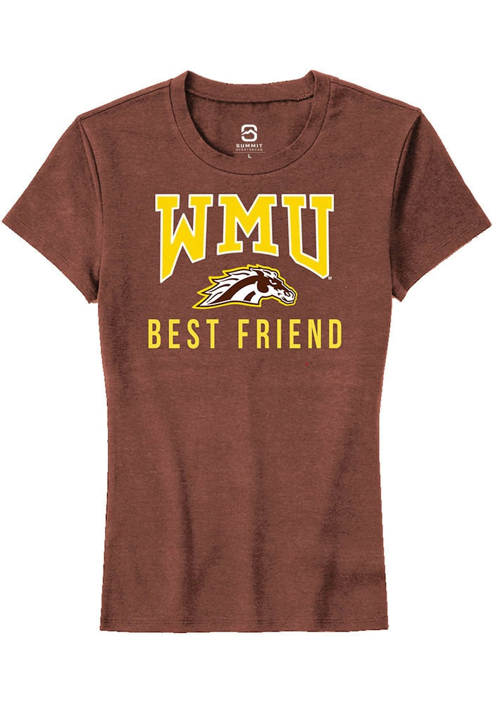 Western Michigan Broncos Womens Brown Best Friend Short Sleeve T-Shirt