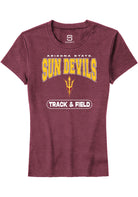 Arizona State Sun Devils Womens Maroon Track and Field Short Sleeve T-Shirt