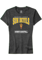Arizona State Sun Devils Womens Charcoal Womens Basketball Short Sleeve T-Shirt