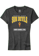 Arizona State Sun Devils Womens Charcoal Womens Swimming and Diving Short Sleeve T-Shirt