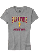 Arizona State Sun Devils Womens Grey Womens Tennis Short Sleeve T-Shirt