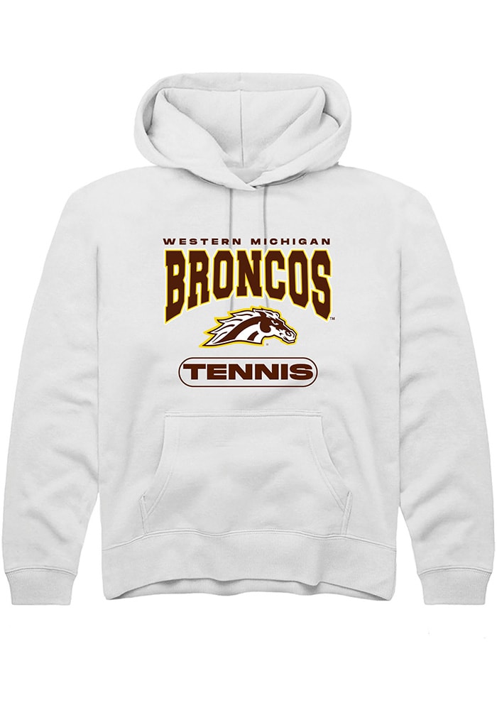 Western Michigan Broncos Youth White Tennis Long Sleeve Hoodie