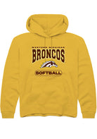 Western Michigan Broncos Youth Gold Softball Long Sleeve Hoodie