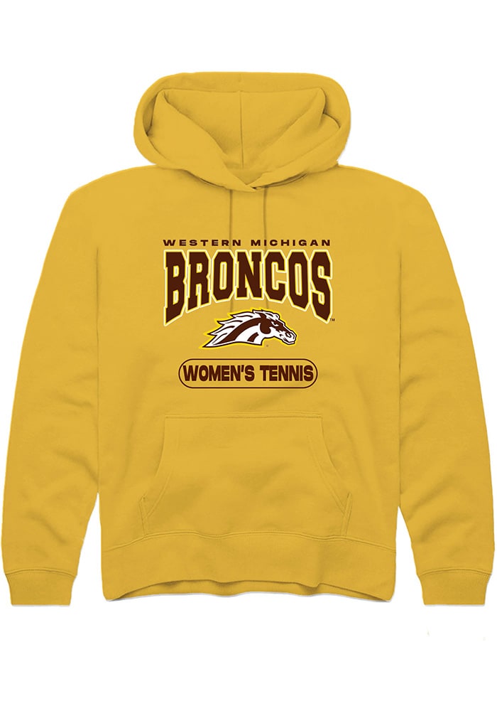 Western Michigan Broncos Youth Gold Womens Tennis Long Sleeve Hoodie