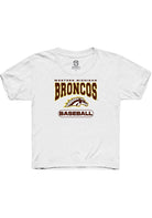 Western Michigan Broncos Youth White Baseball Short Sleeve T-Shirt