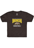 Western Michigan Broncos Youth Brown Mens Basketball Short Sleeve T-Shirt