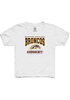 Western Michigan Broncos Youth White Hockey Short Sleeve T-Shirt