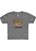 Western Michigan Broncos Youth Grey Tennis Short Sleeve T-Shirt