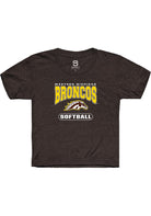 Western Michigan Broncos Youth Brown Softball Short Sleeve T-Shirt