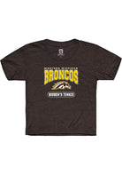 Western Michigan Broncos Youth Brown Womens Tennis Short Sleeve T-Shirt