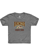 Western Michigan Broncos Youth Grey Womens Tennis Short Sleeve T-Shirt