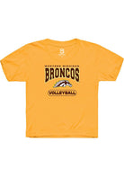 Western Michigan Broncos Youth Gold Volleyball Short Sleeve T-Shirt