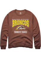 Western Michigan Broncos Mens Brown Womens Tennis Long Sleeve Crew Sweatshirt