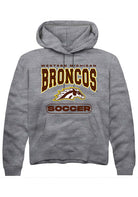 Western Michigan Broncos Mens Grey Soccer Long Sleeve Hoodie