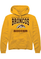 Western Michigan Broncos Mens Gold Soccer Long Sleeve Hoodie