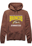 Western Michigan Broncos Mens Brown Gymnastics Long Sleeve Hoodie