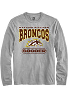 Western Michigan Broncos Grey Soccer Long Sleeve T-Shirt