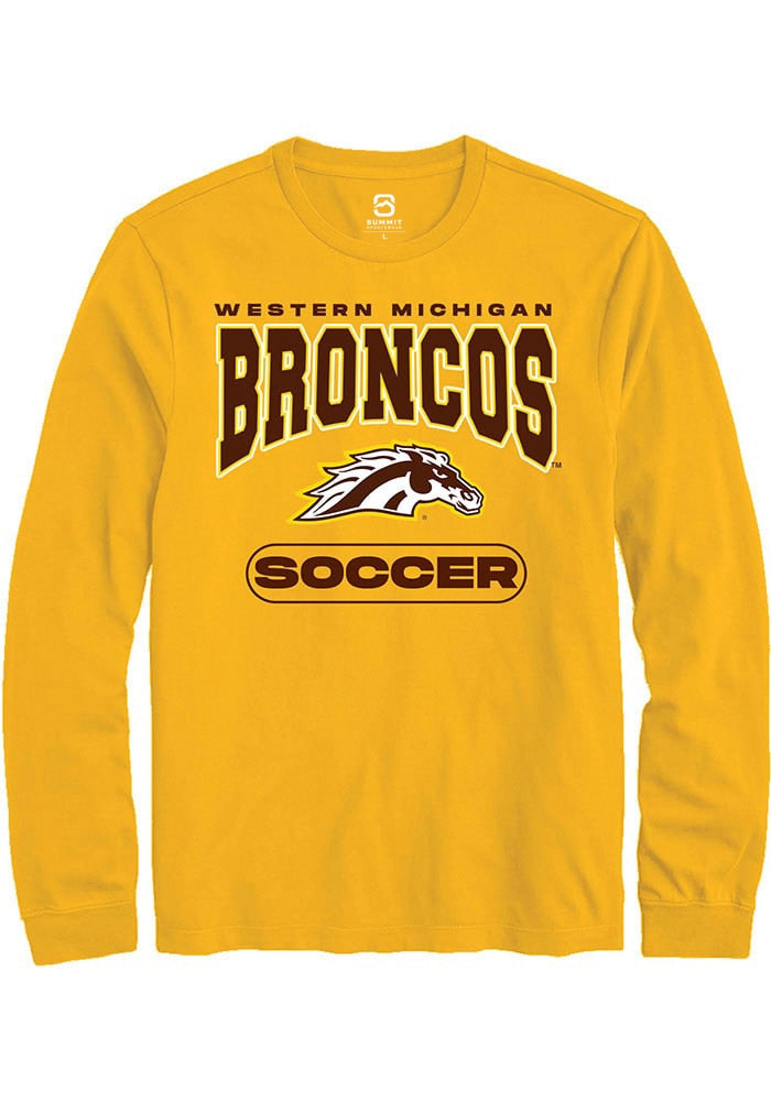 Western Michigan Broncos Gold Soccer Long Sleeve T-Shirt
